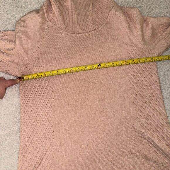 Calvin Klein Womens Light Pink Peach Oversized Cowl Neck Sweater - Size Large - Picture 7 of 10
